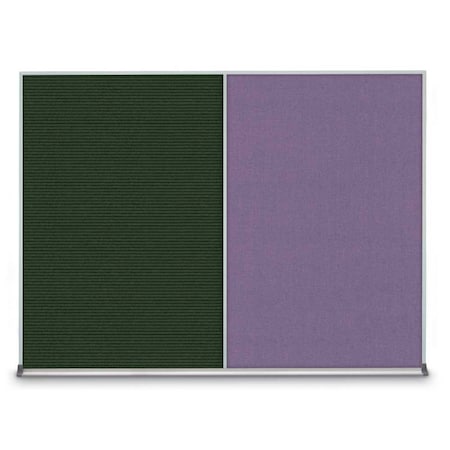 United Visual Products Triple Door Radius Corkboard, 72"X36", B UV8005-BRONZE-COBACC